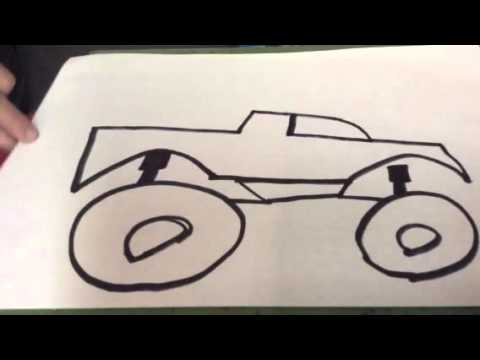 480x360 how to draw a monster truck - Monster Truck Drawing