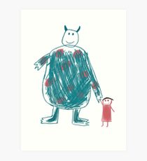 210x230 monsters inc drawing wall art redbubble - Monsters Inc Drawing