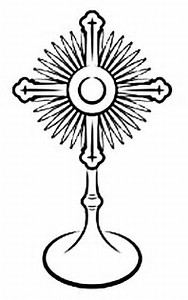 188x300 Free Catholic Clip Art Monstrance - Monstrance Drawing