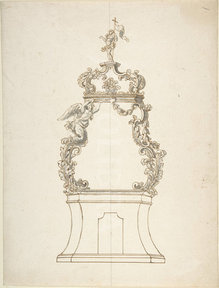 219x288 images like 'drawing ornament architecture, design - Monstrance Drawing