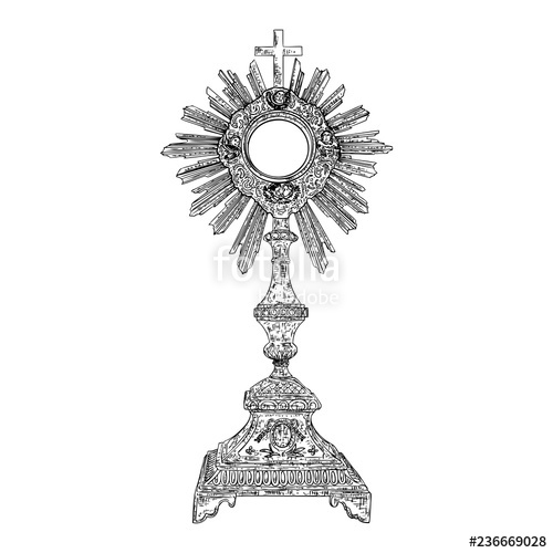 Monstrance Drawing at PaintingValley.com | Explore collection of ...