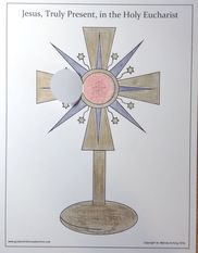 182x233 Additional Adoration Activities - Monstrance Drawing