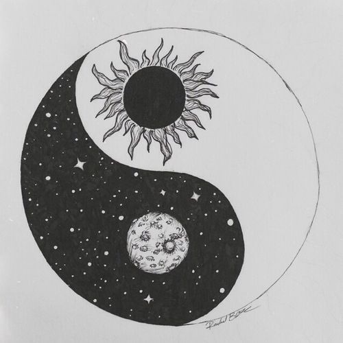 500x500 Untitled Via Tumblr - Moon And Stars Drawing Tumblr