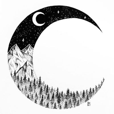 400x400 moon and stars tattoo tumblr - Moon And Stars Drawing Tumblr
