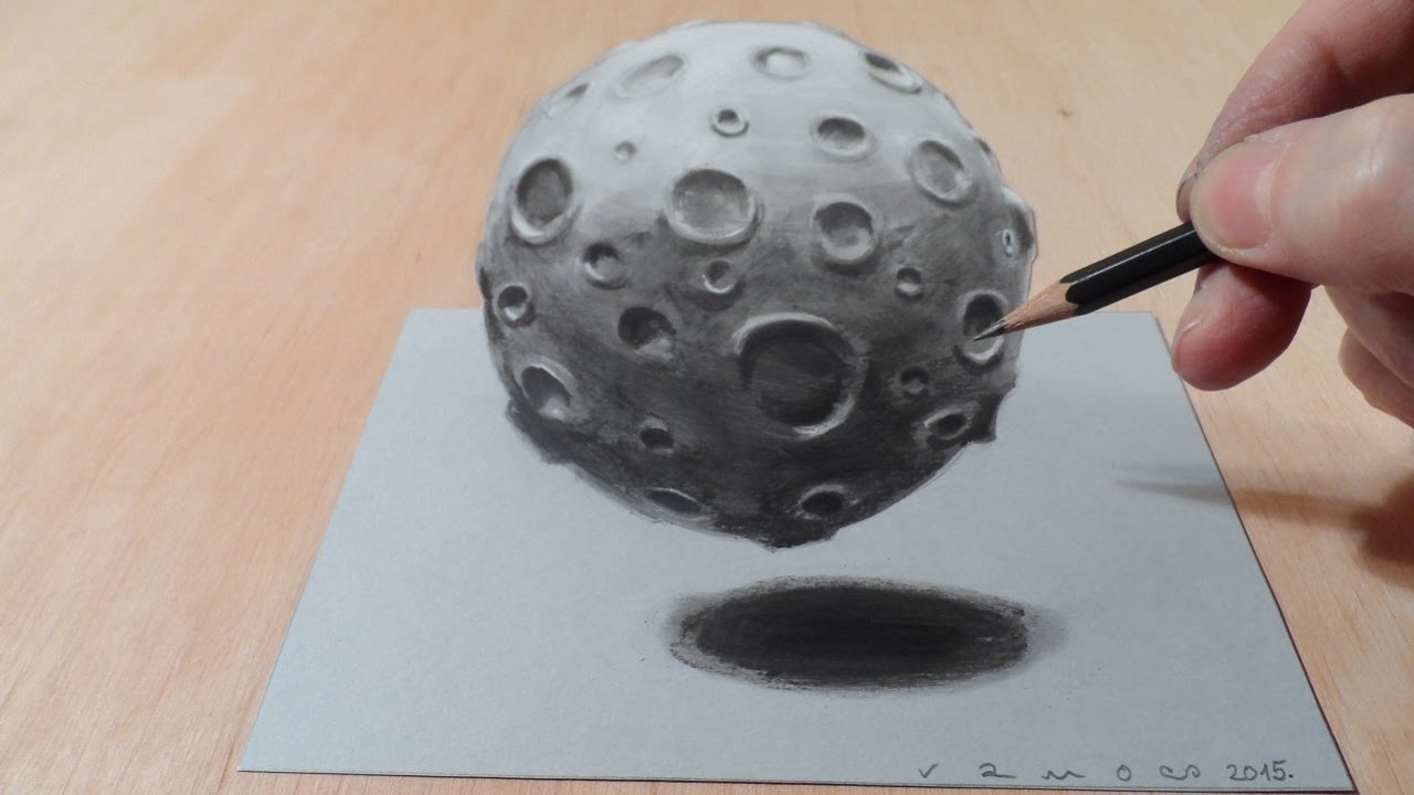 1280x720 How To Draw Moon - Moon Art Drawing