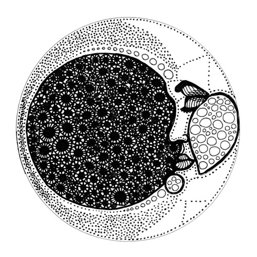 500x500 moon art archives - Moon Art Drawing