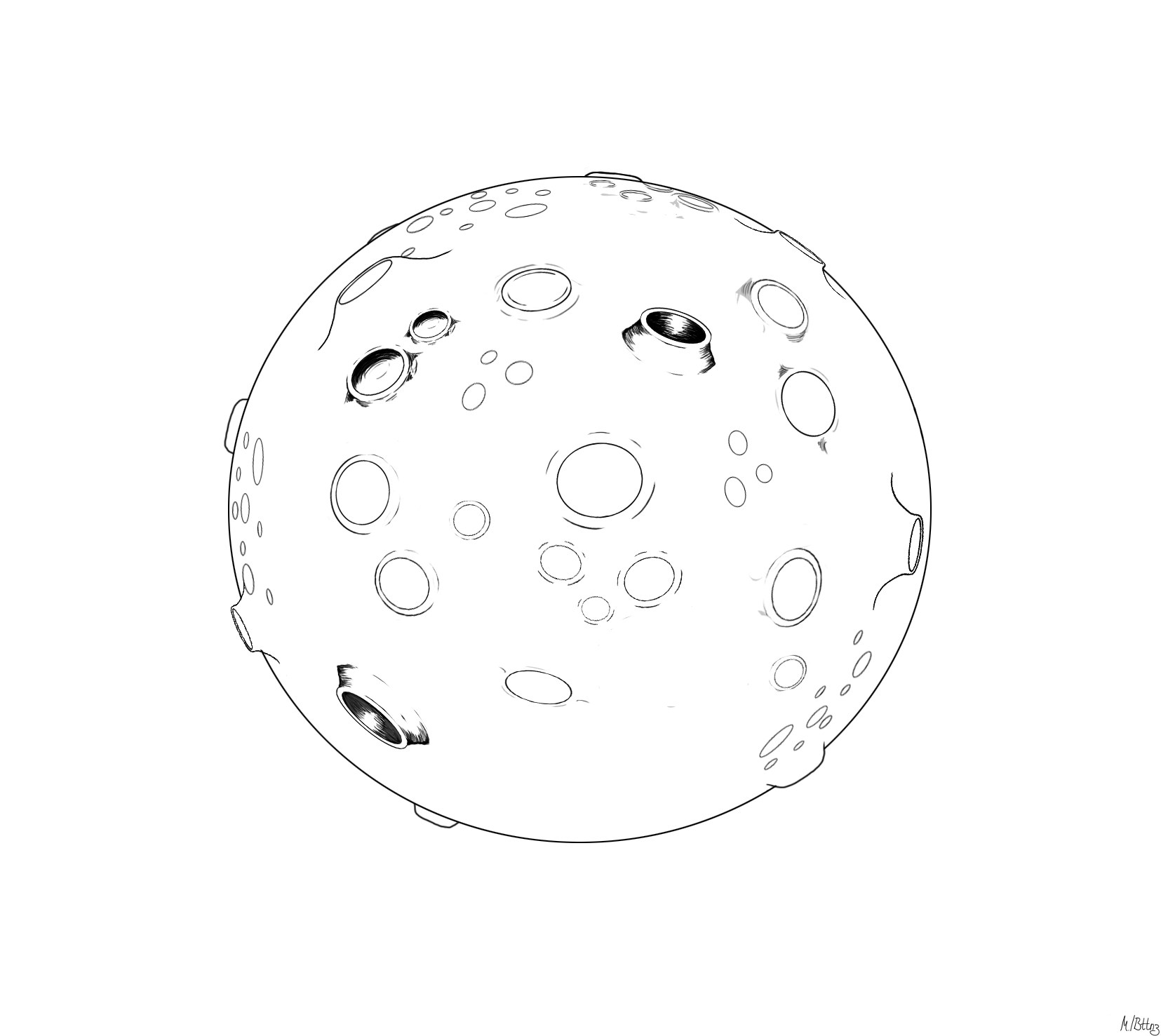 1655x1477 An Out Of This World Drawing The Moon - Moon Drawing