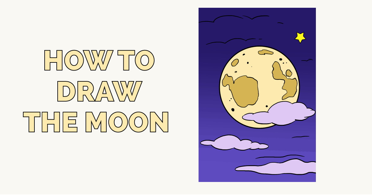 1200x628 how to draw the moon really easy drawing tutorial - Moon Drawing Cartoon