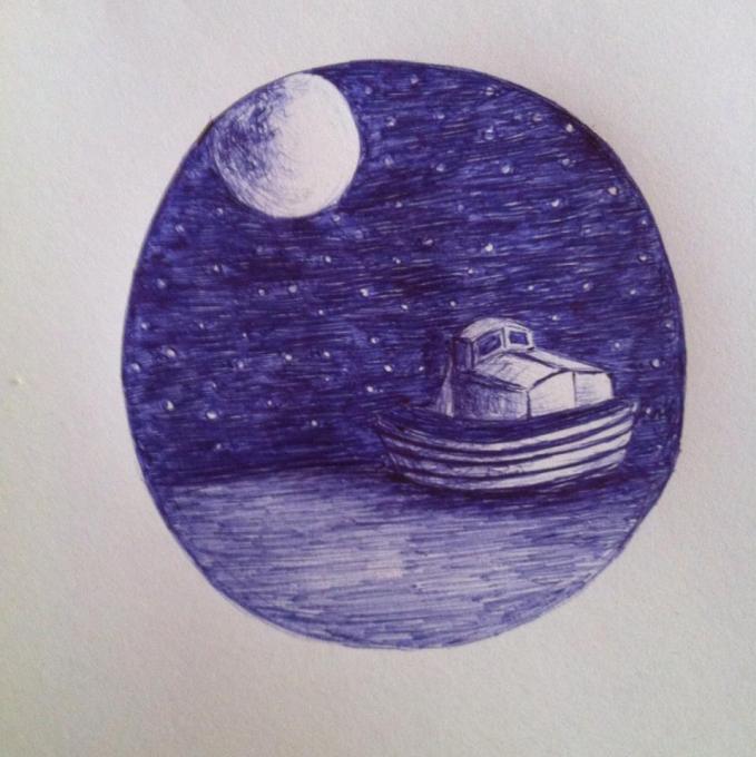 679x680 Moon Nature Drawings Pictures Drawings Ideas For Kids Easy - Moon Drawing Easy