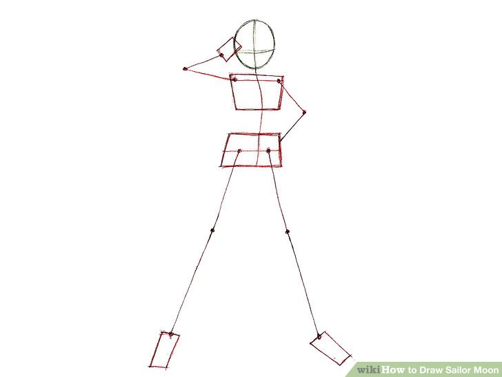 728x546 How To Draw Sailor Moon Steps - Moon Drawing Pictures