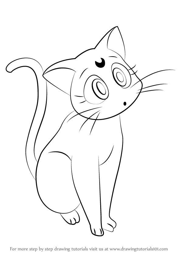 596x842 learn how to draw luna from sailor moon - Moon Drawing Pictures