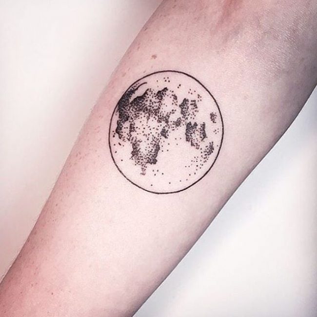 Moon Drawing Tattoo