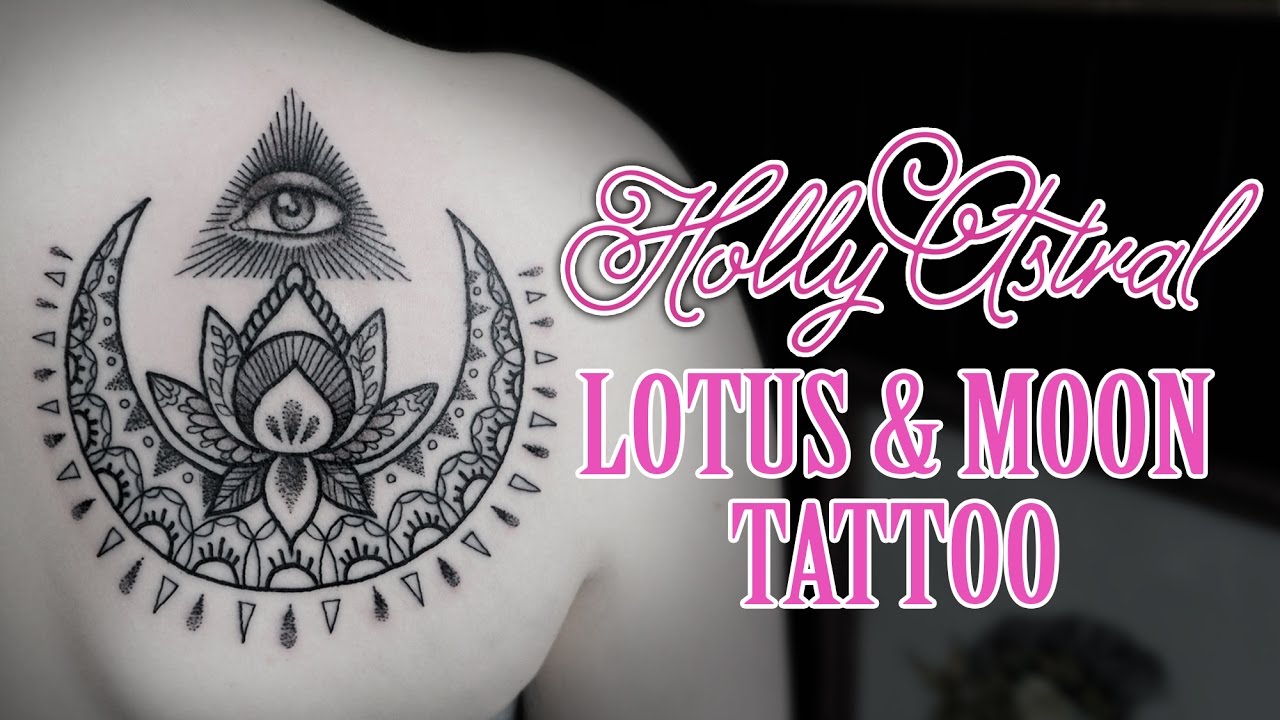 1280x720 Lotus Moon Drawing To Tattoo Holly Astral - Moon Drawing Tattoo