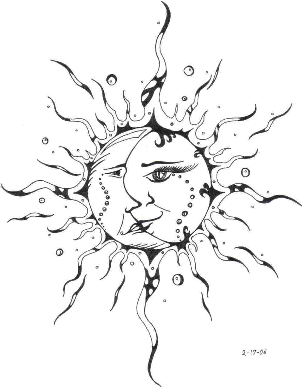 996x1277 moon sun and moon drawing tattoo and sun fancy tattoos - Moon Drawing Tattoo
