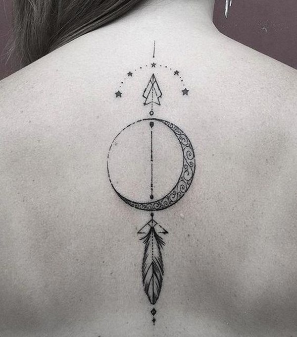 600x680 moon tattoos that will illuminate your imagination - Moon Drawing Tattoo