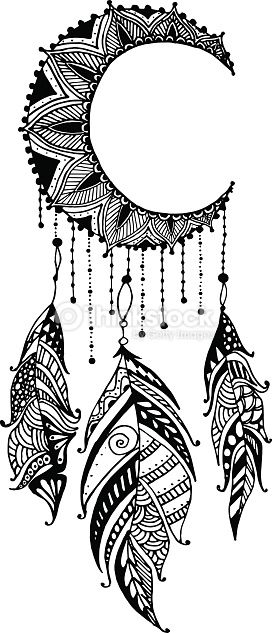 272x633 moon dreamcatcher clipart great free clipart, silhouette - Moon Dreamcatcher Drawing