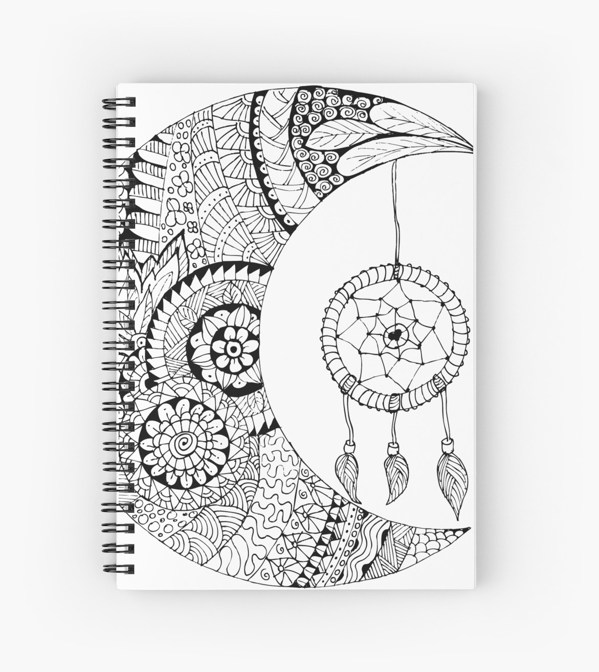 1171x1313 moon dreamcatcher spiral notebooks - Moon Dreamcatcher Drawing