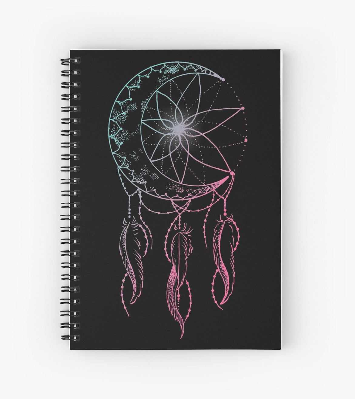 1171x1313 moon catcher crescent moon dreamcatcher spiral notebooks - Moon Dreamcatcher Drawing