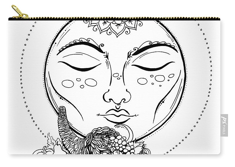 800x570 harvest moon line drawing carry all pouch for sale - Moon Face Drawing