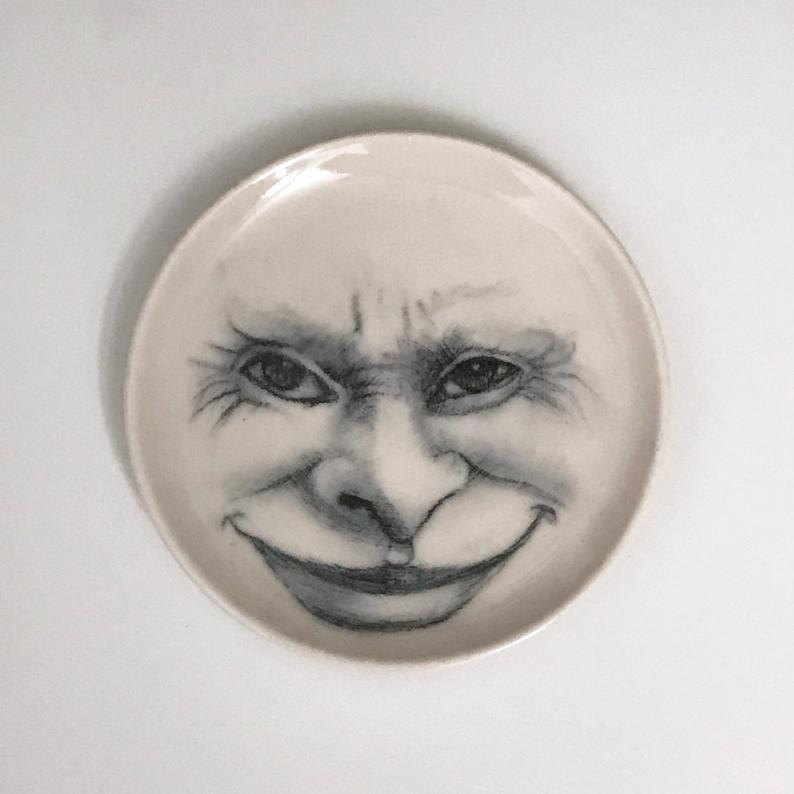 794x794 man in the moon face moon ring dish moon pottery face of etsy - Moon Face Drawing