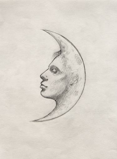 Moon Face Drawing At Paintingvalley.com 