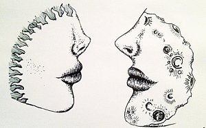 300x187 Moon Face Drawings Fine Art America - Moon Face Drawing