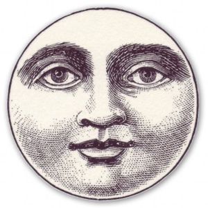 300x300 moon face vintage car vinyl sticker - Moon Face Drawing