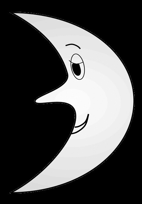 466x670 moon face sketch clipart, cm this clipart drawing has - Moon Face Drawing