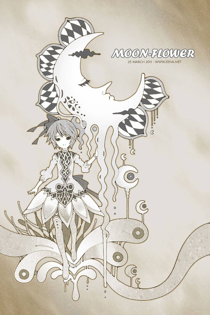 730x1095 Moon Flower - Moon Flower Drawing