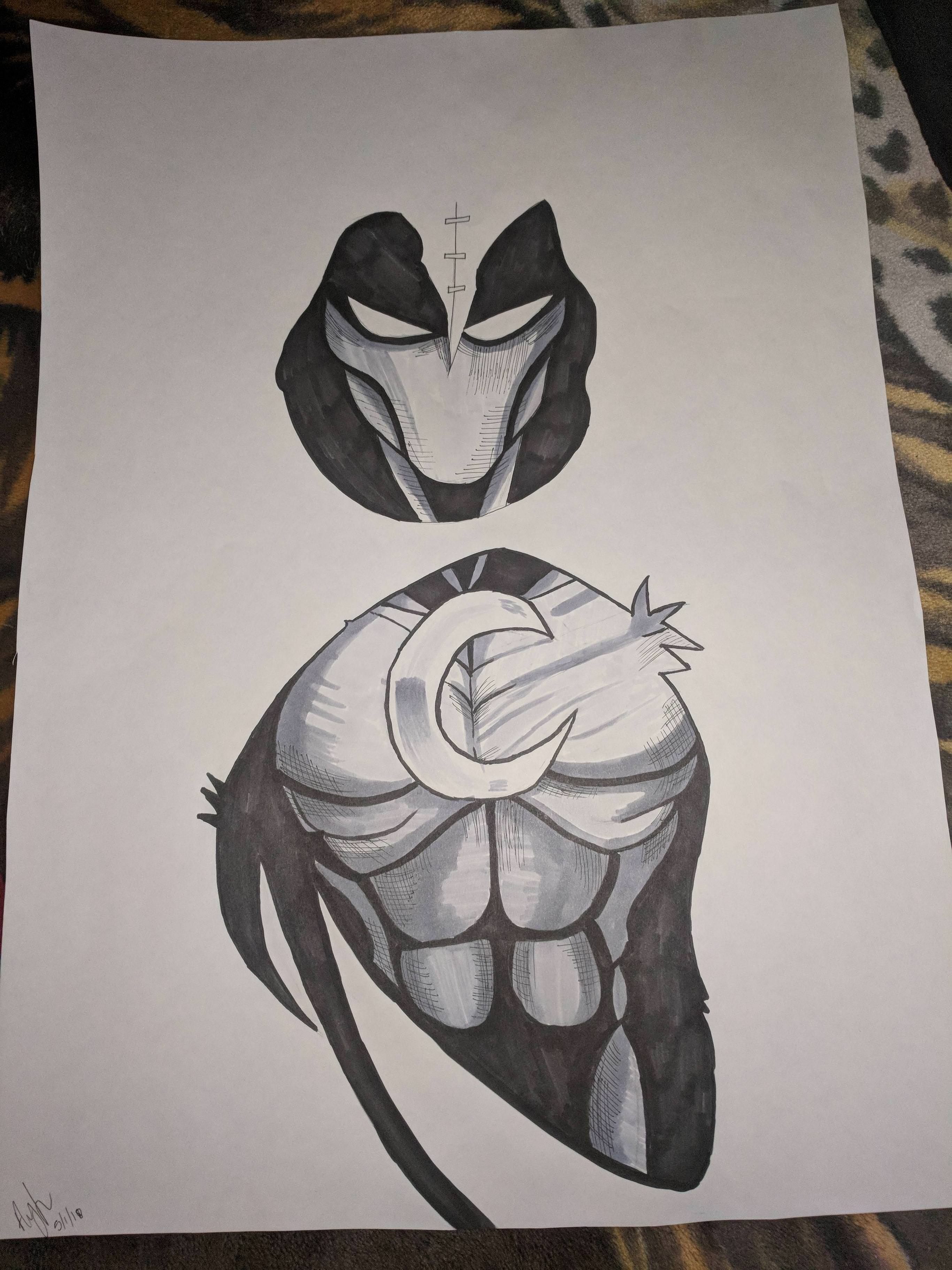 2732x3643 uweebykitty drawing of moon knight comicbooks - Moon Knight Drawing