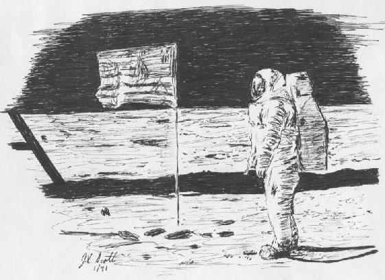 561x408 Jim Scotti's Art Page - Moon Pen Drawing