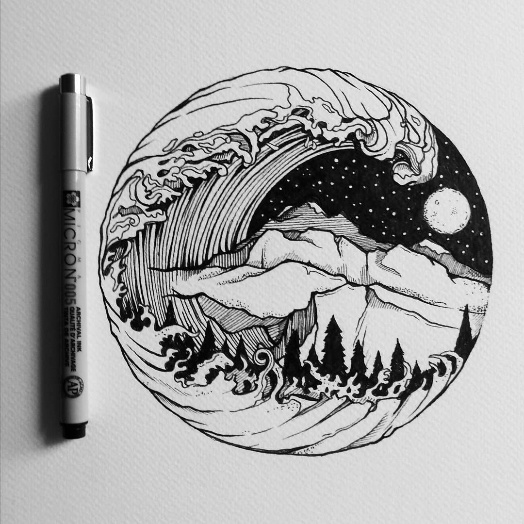 Moon Pen Drawing at Explore collection of Moon Pen