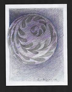 235x300 abstract pencil drawing indian moon x artist signed - Moon Pencil Drawing