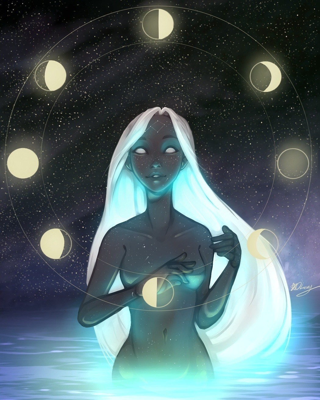 1050x1312 Indian Moon Art Tumblr - Moon Phases Drawing Tumblr