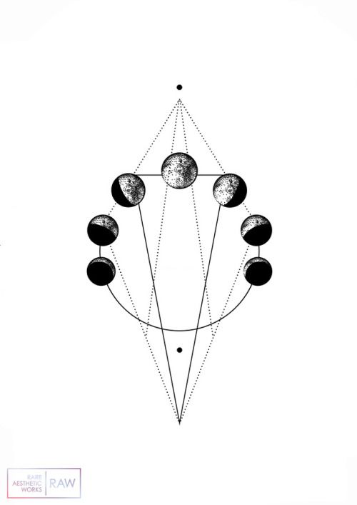 500x707 resultado de imagen para lunar phases tumblr tattoos - Moon Phases Drawing Tumblr