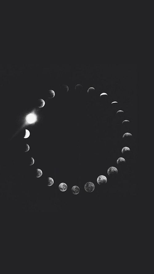 500x888 Slikovni Rezultat Za Lockscreen Tumblr On We Heart It - Moon Phases Drawing Tumblr