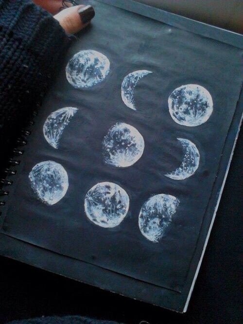 500x666 Moon Phases Uploaded - Moon Phases Drawing Tumblr