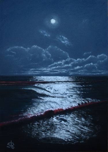 375x524 Moonlight Drawing - Moonlight Drawing