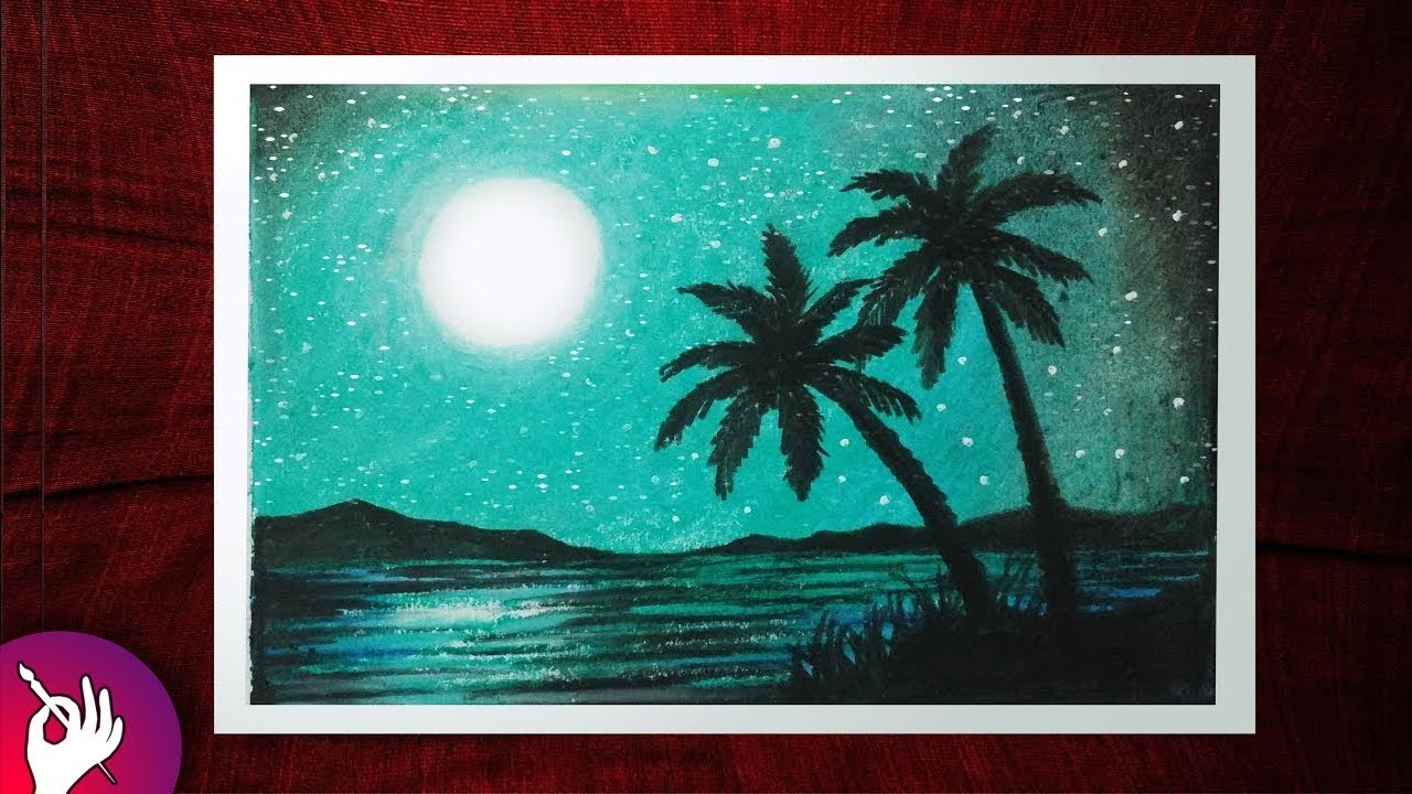 Featured image of post How To Draw Moonlight Scenery With Oil Pastels : Hey everyone, hope you are doing great 😊in this video i show you how to draw beautiful moonlight waterfall scenery, using oil pastels for beginners.hope.
