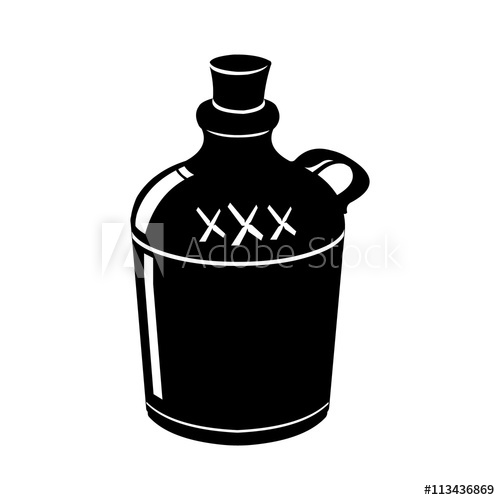 500x500 retro hard liquor jug icon vector illustration of a moonshine - Moonshine Jug Drawing