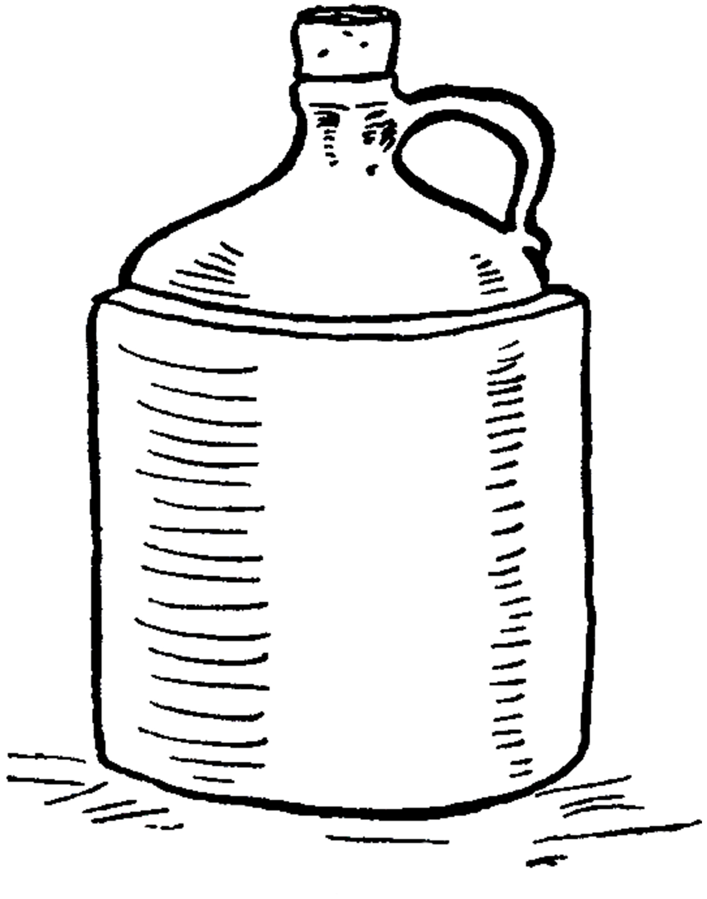 1417x1800 vintage cider jug image - Moonshine Jug Drawing