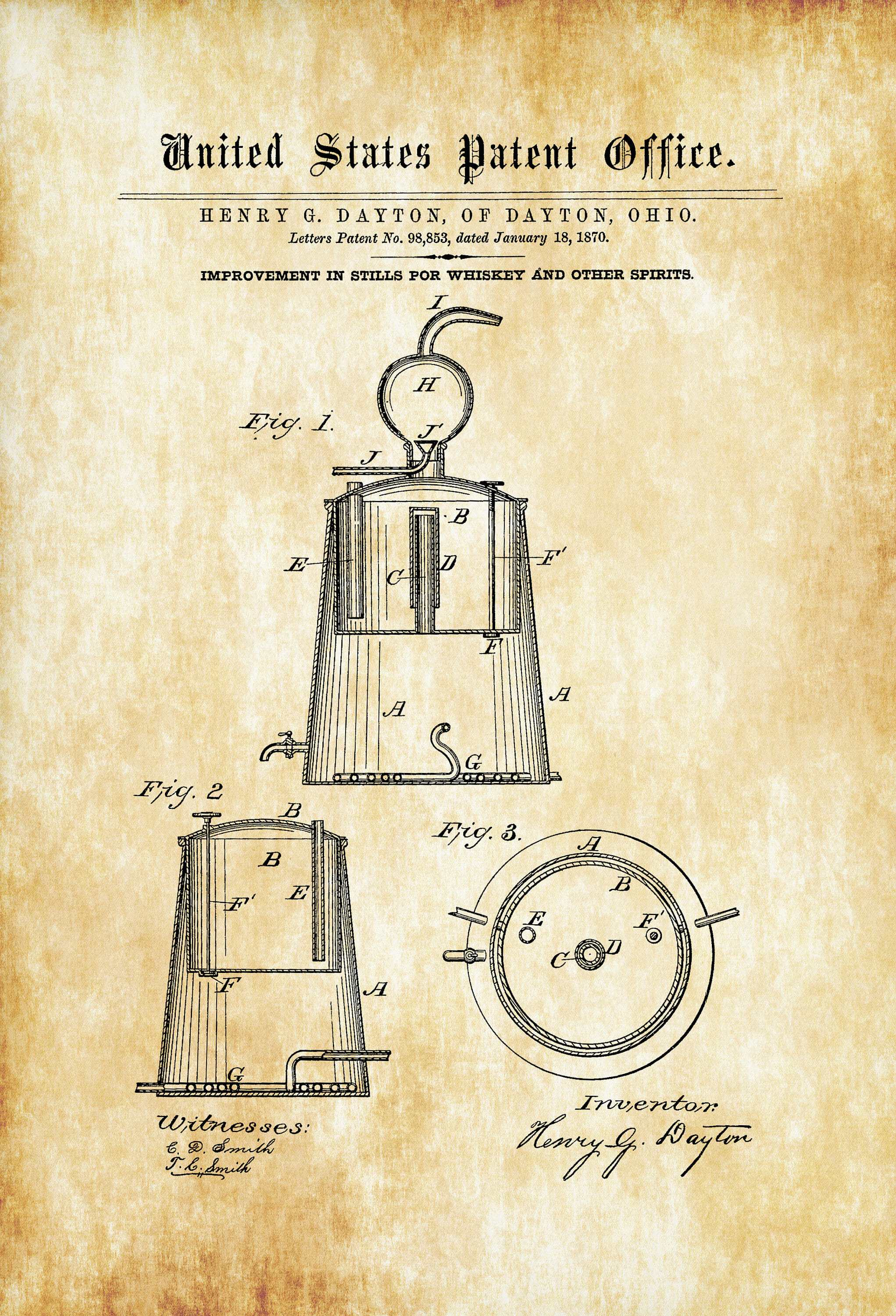2043x3000 whiskey still patent patent print, wall decor, bar decor - Moonshine Still Drawing