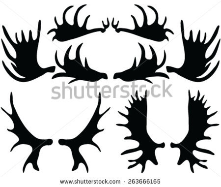 450x380 moose antlers clipart great free clipart, silhouette, coloring - Moose Antlers Drawing