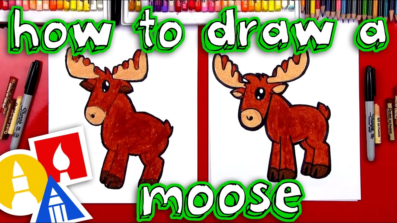 1280x720 How To Draw A Cartoon Moose - Moose Cartoon Drawing