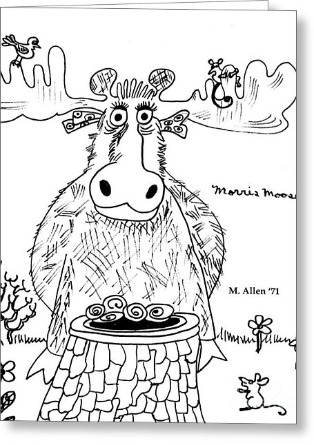 455x646 Morris Moose - Moose Cartoon Drawing