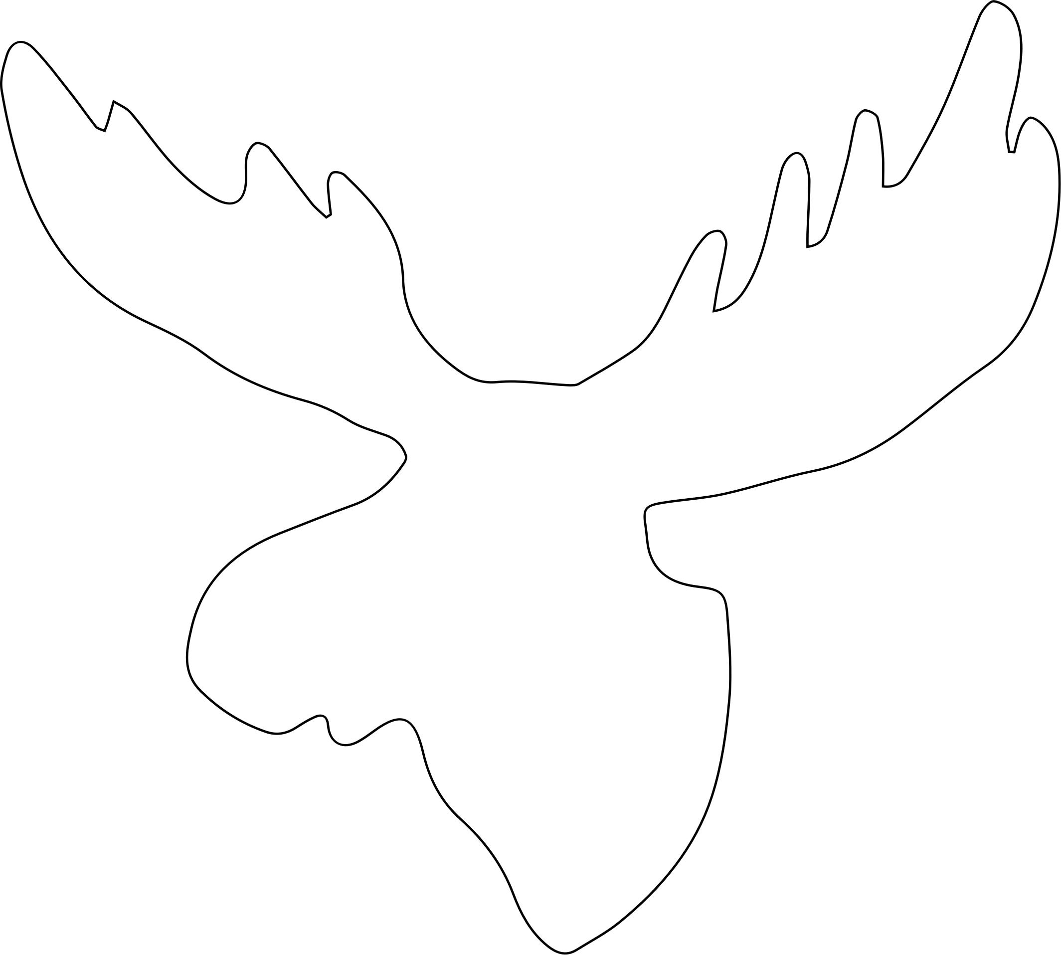2128x1915 luxury moose head outline deer silhouette vect - Moose Drawing Ou...