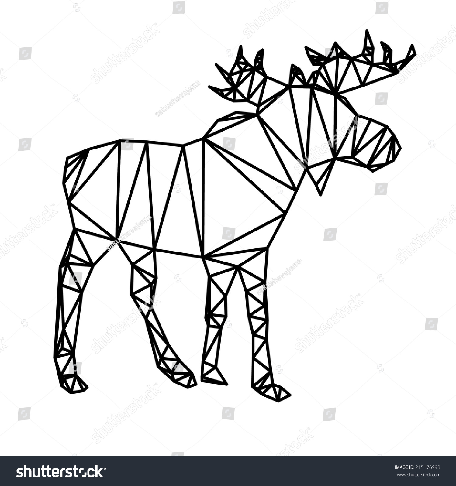 1500x1600 moose drawing abstract and outline polygonal abstract moose stock - Moose Drawing Outline