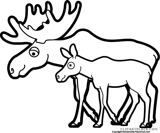 540x450 moose moose outline transparent png clipart free download - Moose Drawing Outline