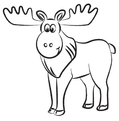 400x406 how to draw a moose in steps moose moose clipart, drawings - Moose Drawing Step By Step