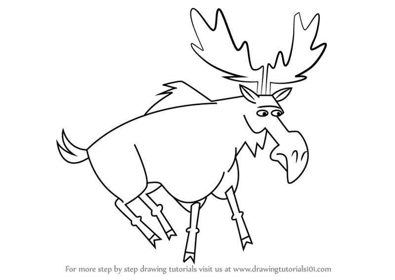 800x567 Learn How To Draw Moose From Total Drama - Moose Drawing Step By Step